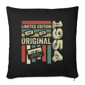 Vintage 1954 - Retro Birthday Quote 1954 - Sofa pillowcase 17,3'' x 17,3'' (45 x 45 cm) - black - Front