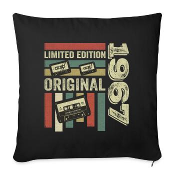 Vintage 1967 - Retro Birthday Saying 1967 - Sofa pillowcase 17,3'' x 17,3'' (45 x 45 cm) - black - Front