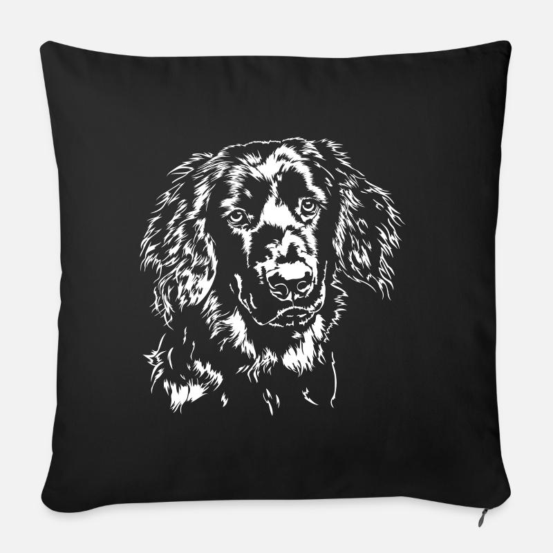 HOVAWART Portrait Hund Hunde Wilsigns - Sofakissenbezug 45 x 45 cm - Schwarz