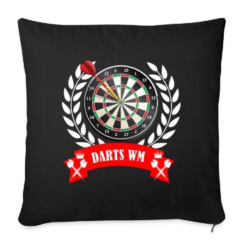 Championnats du monde de fléchettes - Housse de coussin décorative 45 x 45 cm - noir - Devant