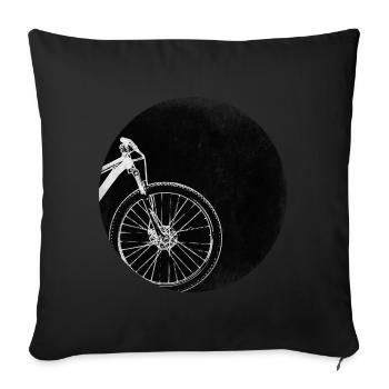 Roue de vélo - Housse de coussin décorative 45 x 45 cm - noir - Devant