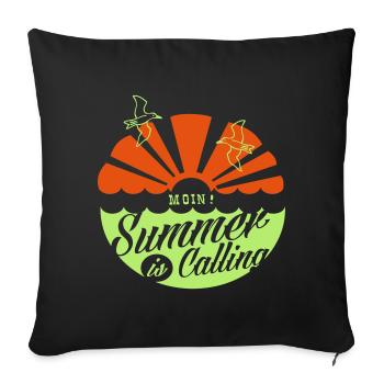 Summer is Calling - Sofakissenbezug 45 x 45 cm - Schwarz - Vorne