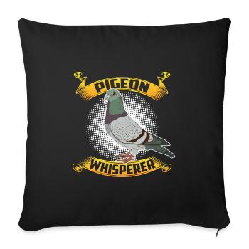 Cadeau drôle d'amateur pigeon pigeon pigeon - Housse de coussin décorative 45 x 45 cm - noir - Devant