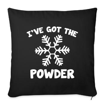 I've Got The Powder - Sofa pillowcase 17,3'' x 17,3'' (45 x 45 cm) - black - Front