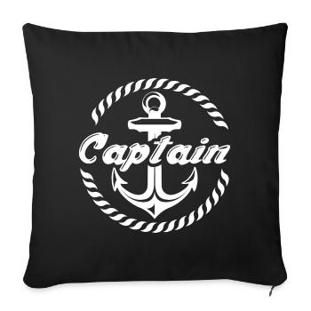 Captain - Sofa pillowcase 17,3'' x 17,3'' (45 x 45 cm) - black - Front