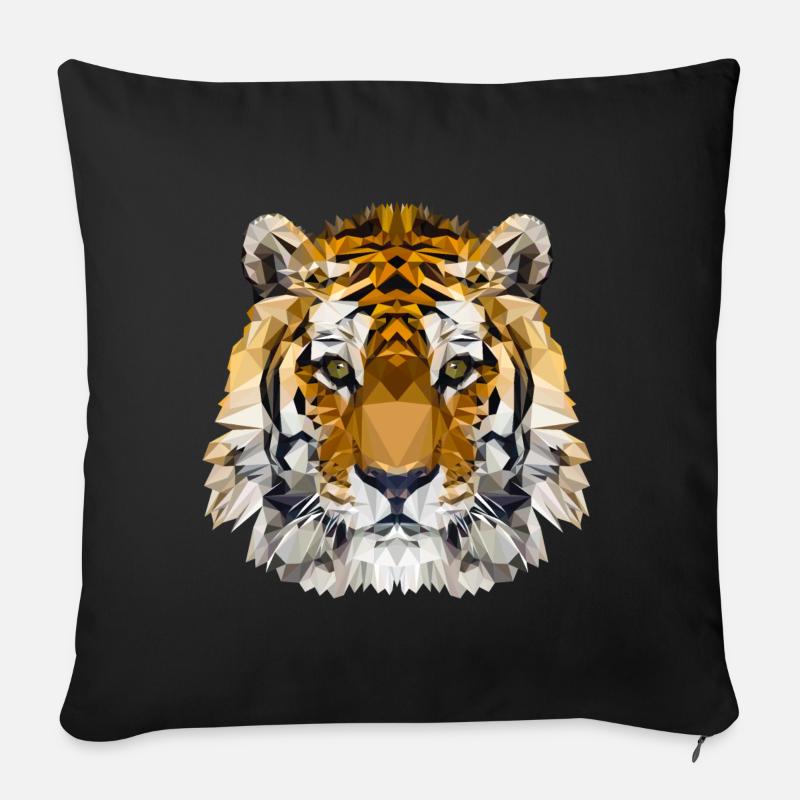 Tiger - Sofa pillowcase 17,3'' x 17,3'' (45 x 45 cm) - black