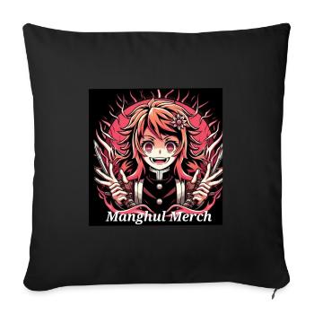 Produits dérivés Manghul - Housse de coussin décorative 45 x 45 cm - noir - Devant