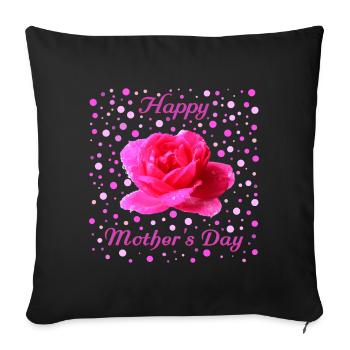 mothers day Mother's Day - Sofa pillowcase 17,3'' x 17,3'' (45 x 45 cm) - black - Front