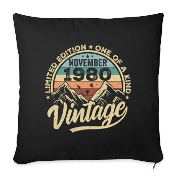 Legendary since November 1980 - Limited Edition 1980 - Sofa pillowcase 17,3'' x 17,3'' (45 x 45 cm) - black - Front