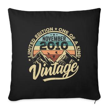 Legendary since November 2010 - Limited Edition 2010 - Sofa pillowcase 17,3'' x 17,3'' (45 x 45 cm) - black - Front