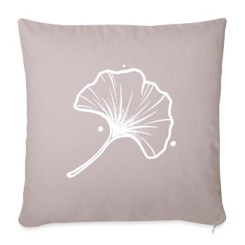 White Ginkgo Leaf - Sofa pillowcase 17,3'' x 17,3'' (45 x 45 cm) - light taupe - Front