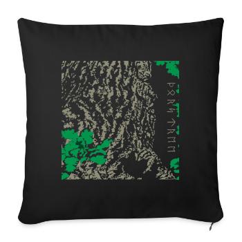 Thor’s Tree Donar’s Oak - Housse de coussin décorative 45 x 45 cm - noir - Devant