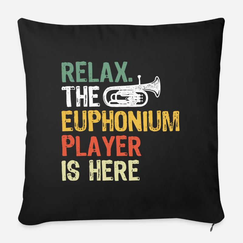 Euphonium Orchester Musiker - Sofakissenbezug 45 x 45 cm - Schwarz