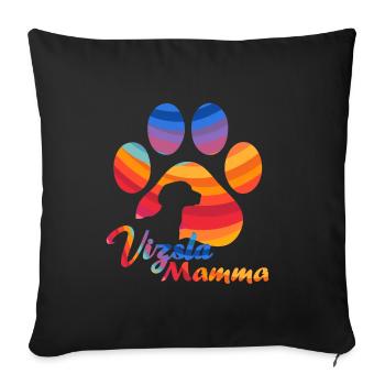 Vizsla Mamma - Rainbow - Sofakissenbezug 45 x 45 cm - Schwarz - Vorne
