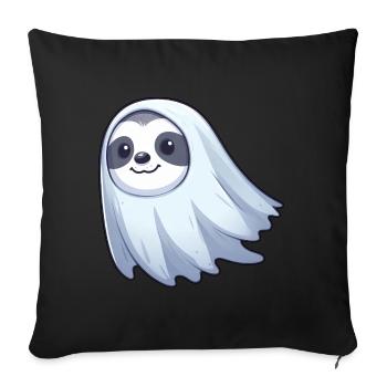 Cute Halloween Sloth Ghosts Ghost Haunted Car - Sofa pillowcase 17,3'' x 17,3'' (45 x 45 cm) - black - Front