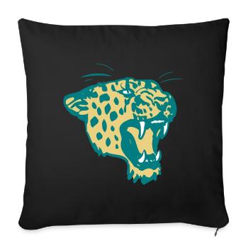 Léopard Rugissant par Cheerful Madness!! - Housse de coussin décorative 45 x 45 cm - noir - Devant