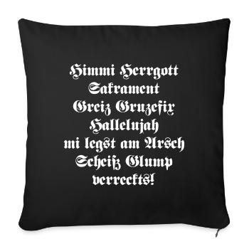 01 Himmi Dieu Sacrement malédiction 1c Bayrisch - Housse de coussin décorative 45 x 45 cm - noir - Devant