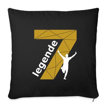 Legende Nr 7 - Sofakissenbezug 45 x 45 cm - Schwarz - Vorne