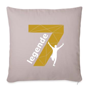 Legende Nr 7 - Sofakissenbezug 45 x 45 cm - helles Taupe - Vorne