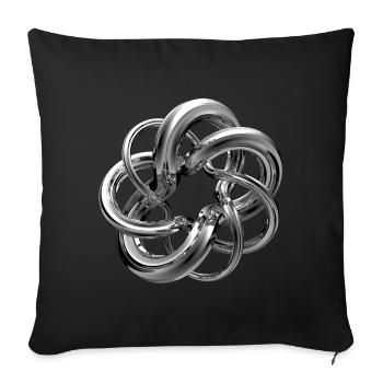 Chrome nodes - Sofa pillowcase 17,3'' x 17,3'' (45 x 45 cm) - black - Front