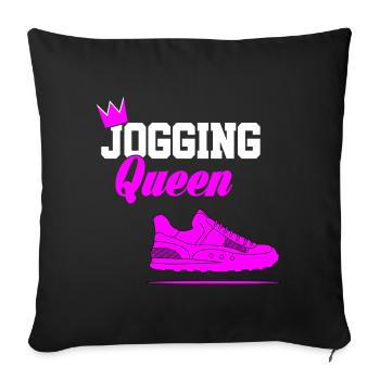 Jogging Running Runner Funny Sayings Gift 7 - Sofa pillowcase 17,3'' x 17,3'' (45 x 45 cm) - black - Front