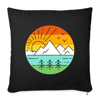 Landscape Nature - Sofa pillowcase 17,3'' x 17,3'' (45 x 45 cm) - black - Front