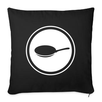 Pan Icon - Sofa pillowcase 17,3'' x 17,3'' (45 x 45 cm) - black - Front