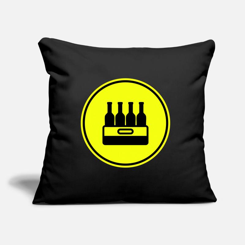 Caisse de bouteille de bière Housse de coussin décorative 45 x 45 cm