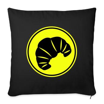 Croissant icon - Sofa pillowcase 17,3'' x 17,3'' (45 x 45 cm) - black - Front
