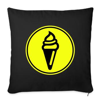 Ice Icon Icon - Sofa pillowcase 17,3'' x 17,3'' (45 x 45 cm) - black - Front