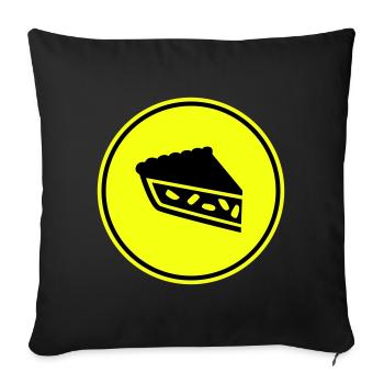 Apple pie - Sofa pillowcase 17,3'' x 17,3'' (45 x 45 cm) - black - Front