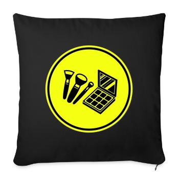 Make Up Cosmetics Icon - Sofa pillowcase 17,3'' x 17,3'' (45 x 45 cm) - black - Front