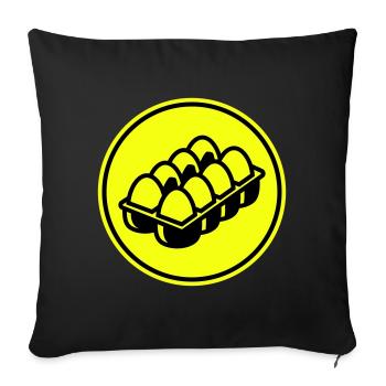 Eier symbol - Sofakissenbezug 45 x 45 cm - Schwarz - Vorne
