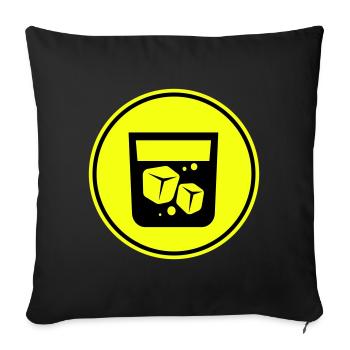 Whisky Icon - Sofakissenbezug 45 x 45 cm - Schwarz - Vorne