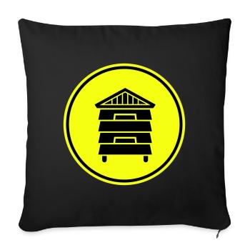 Honey Beekeeper - Sofa pillowcase 17,3'' x 17,3'' (45 x 45 cm) - black - Front