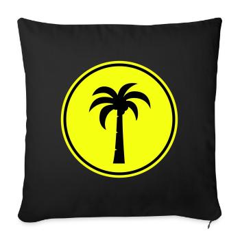 symbole de la paume - Housse de coussin décorative 45 x 45 cm - noir - Devant