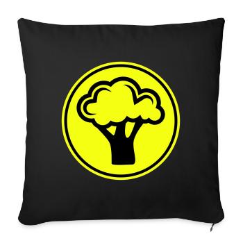 Broccoli Vegetables - Sofa pillowcase 17,3'' x 17,3'' (45 x 45 cm) - black - Front