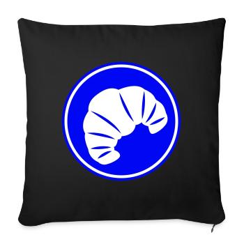 Croissant icon - Sofa pillowcase 17,3'' x 17,3'' (45 x 45 cm) - black - Front