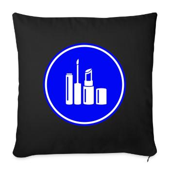 Make Up Cosmetics Icon - Sofa pillowcase 17,3'' x 17,3'' (45 x 45 cm) - black - Front