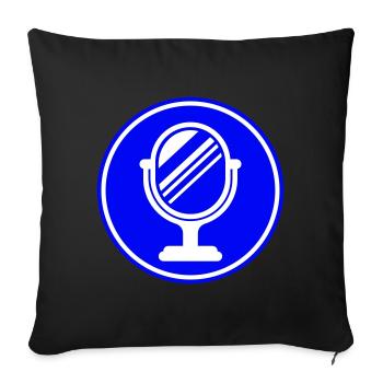 Spiegel Icon Silhouette - Sofakissenbezug 45 x 45 cm - Schwarz - Vorne