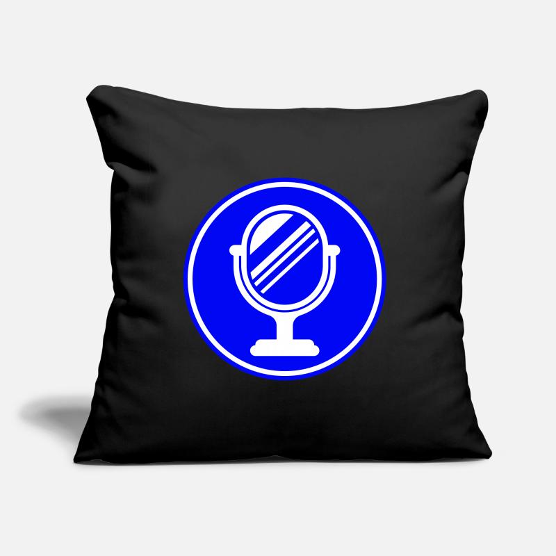 Silhouette de l’icône miroir Housse de coussin décorative 45 x 45 cm