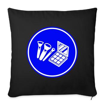 Make Up Cosmetics Icon - Sofa pillowcase 17,3'' x 17,3'' (45 x 45 cm) - black - Front