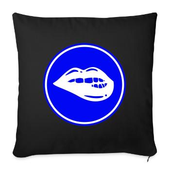 Lippen symbol - Sofakissenbezug 45 x 45 cm - Schwarz - Vorne