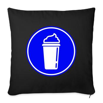 Coffee Icon - Sofa pillowcase 17,3'' x 17,3'' (45 x 45 cm) - black - Front