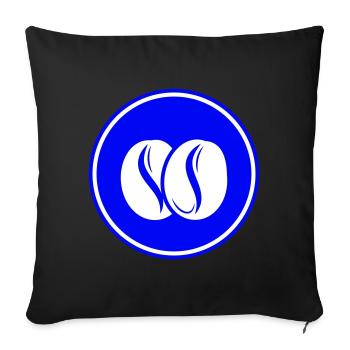 Symbole du grain de café - Housse de coussin décorative 45 x 45 cm - noir - Devant