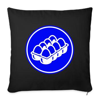 Eier symbol - Sofakissenbezug 45 x 45 cm - Schwarz - Vorne