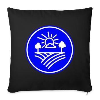 Agriculteur agricole - Housse de coussin décorative 45 x 45 cm - noir - Devant