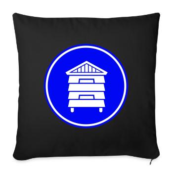 Honey Beekeeper - Sofa pillowcase 17,3'' x 17,3'' (45 x 45 cm) - black - Front