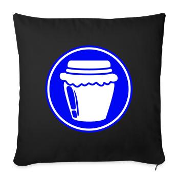 Abeille symbole miel - Housse de coussin décorative 45 x 45 cm - noir - Devant