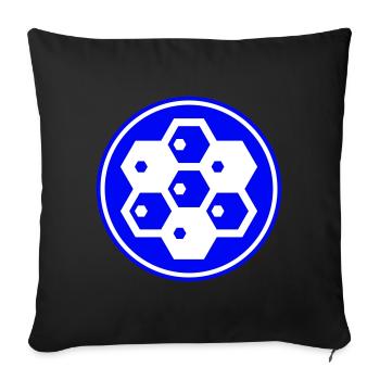 Beekeeper symbol - Sofa pillowcase 17,3'' x 17,3'' (45 x 45 cm) - black - Front